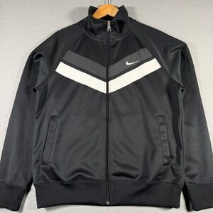 Nike Athletic Dept Mens Black Chevron Full Zip Track Jacket 532919-015 Medium